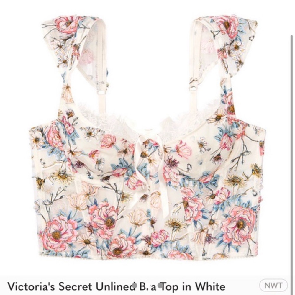 Victoria’s Secret Unlined Bra Top (White)